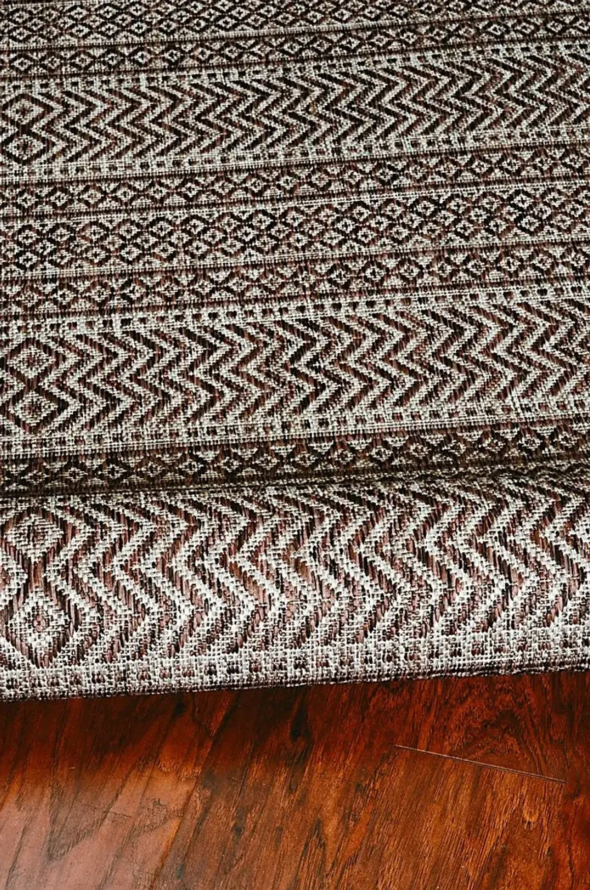 Exsomin Brown 5'3 x 7'7 Indoor/Outdoor Rug