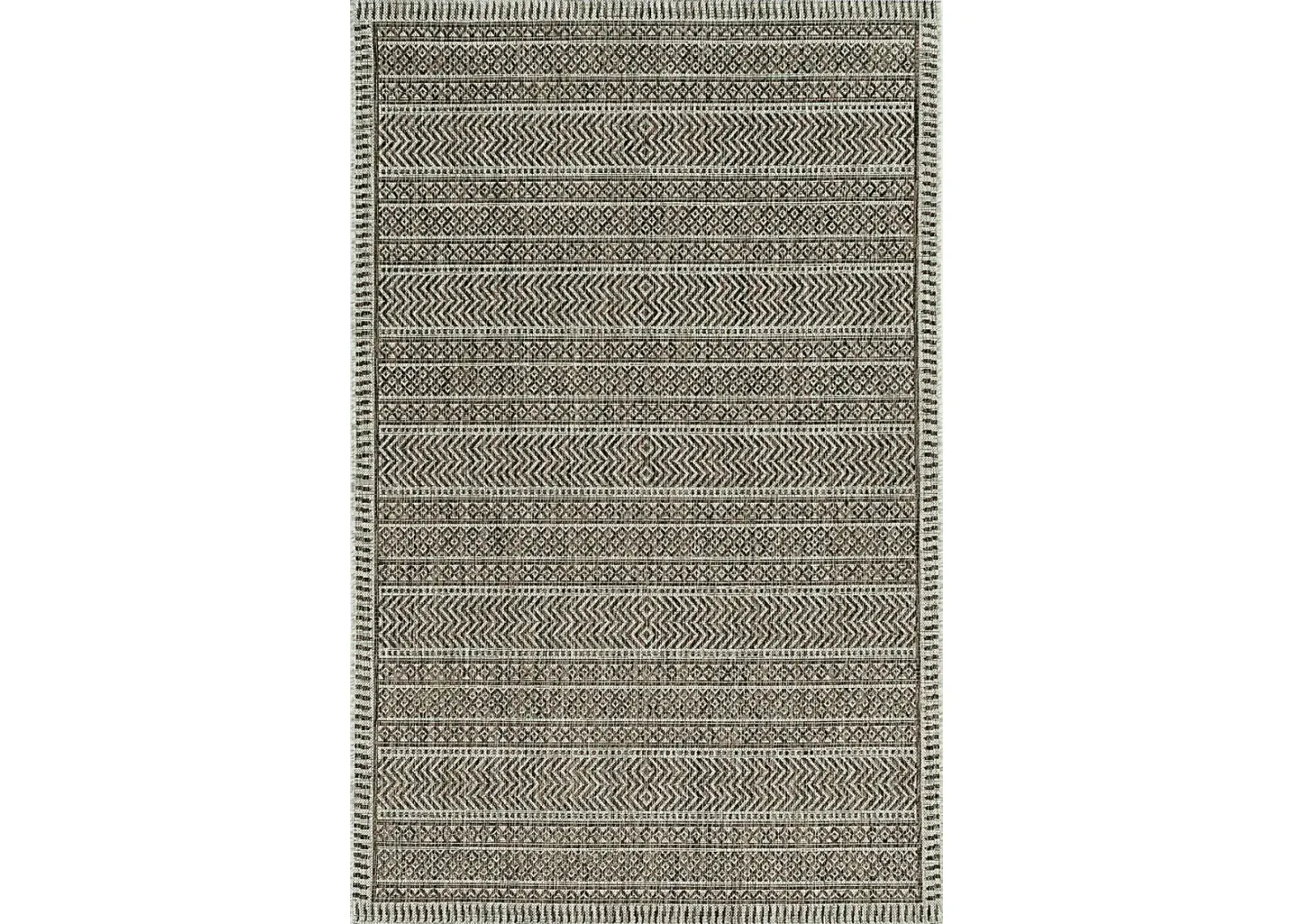 Exsomin Brown 5'3 x 7'7 Indoor/Outdoor Rug