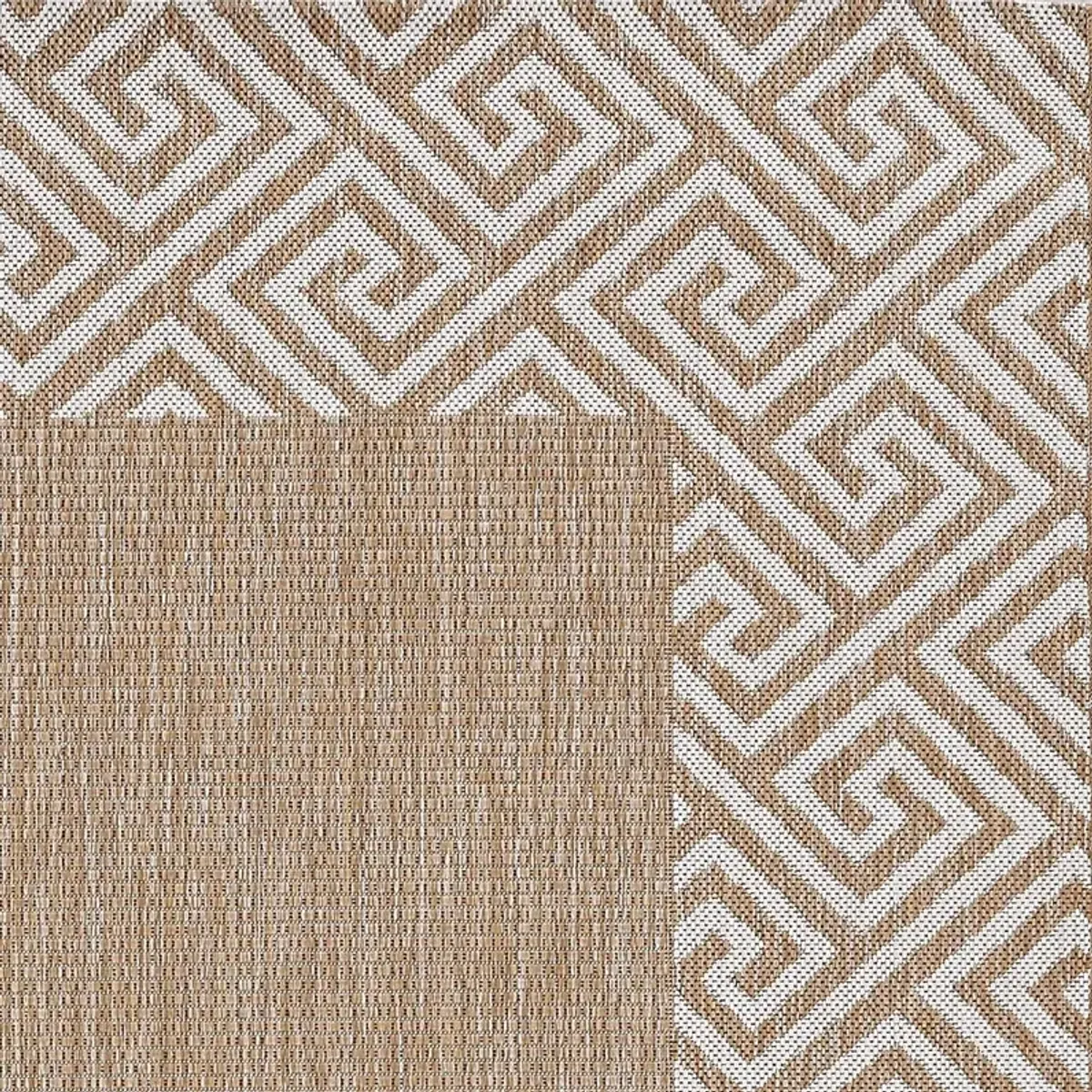 Blaintos Natural/Brown 5'3 x 7'7 Indoor/Outdoor Rug