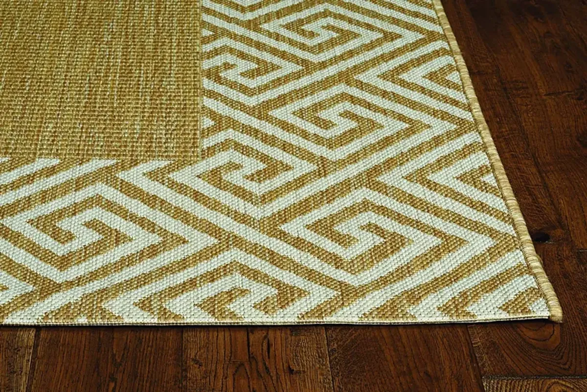 Blaintos Natural/Brown 5'3 x 7'7 Indoor/Outdoor Rug