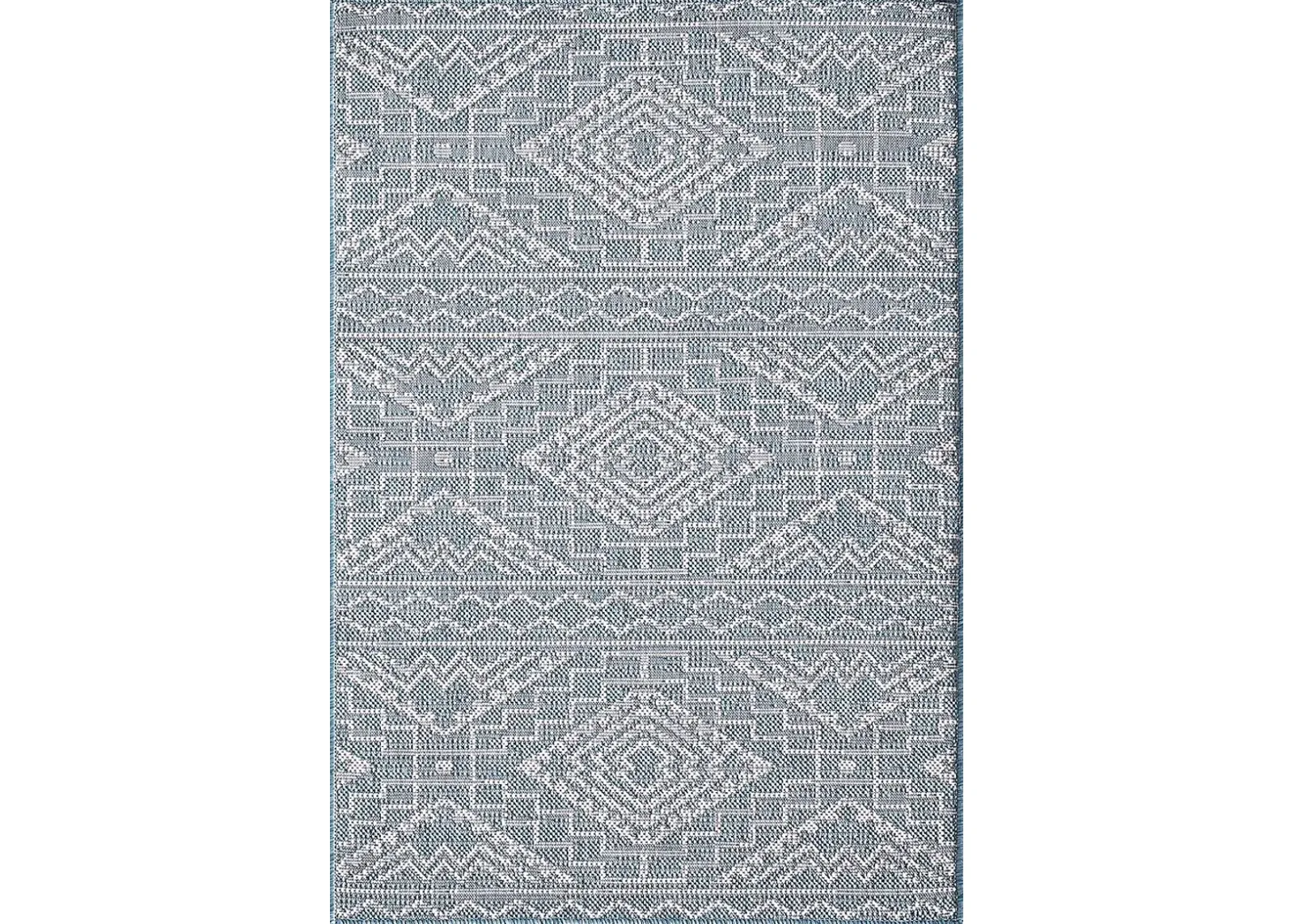 Emspool Aqua 5'3 x 7'7 Indoor/Outdoor Rug