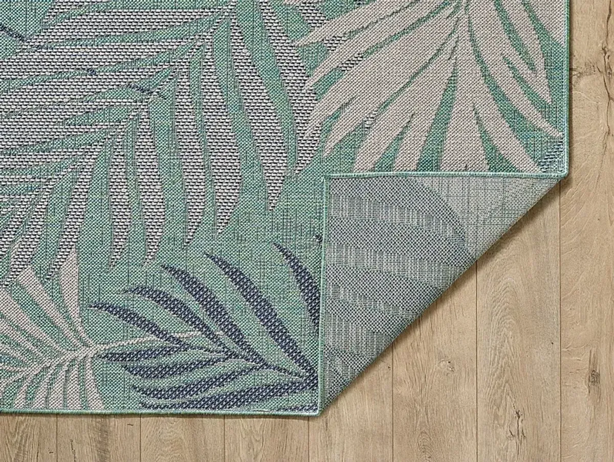 Antawa Aqua 5'3 x 7'7 Indoor/Outdoor Rug