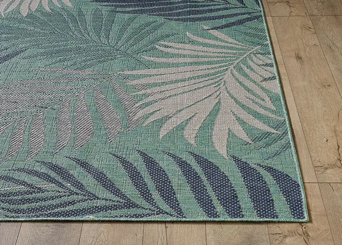 Antawa Aqua 5'3 x 7'7 Indoor/Outdoor Rug