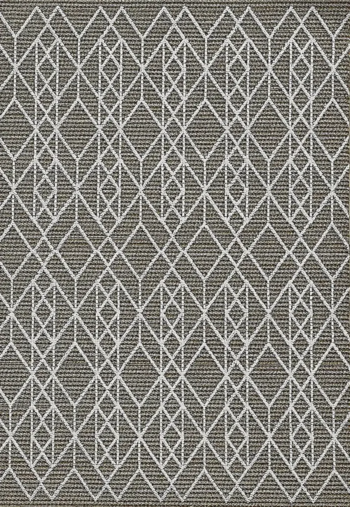 Leopole Gray 6'7 x 9'4 Indoor/Outdoor Rug