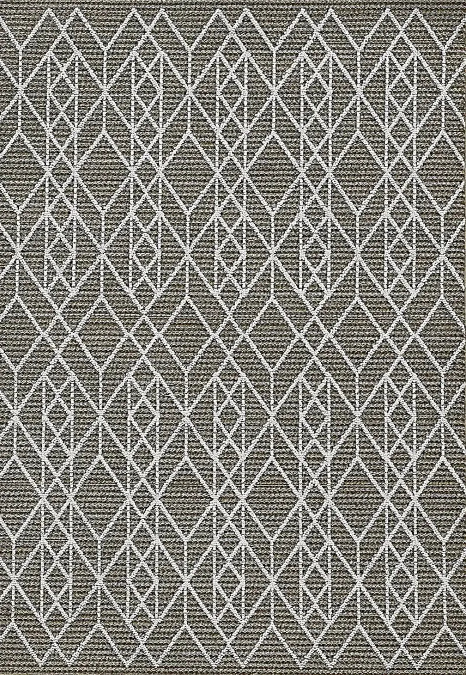 Leopole Gray 6'7 x 9'4 Indoor/Outdoor Rug