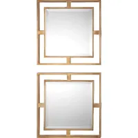 Haydin Gold Mirror, Set of 2
