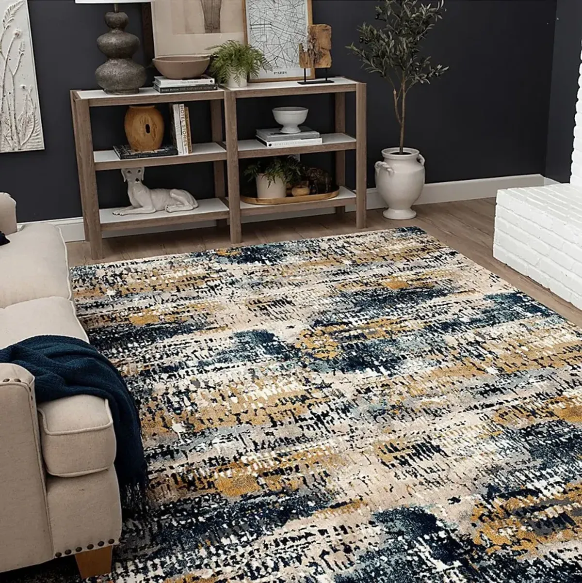 Dawnshire Blue 6'6 x 9'6 Rug