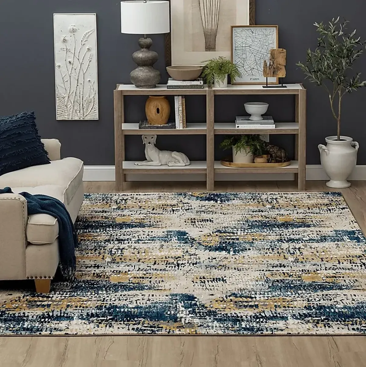 Dawnshire Blue 6'6 x 9'6 Rug