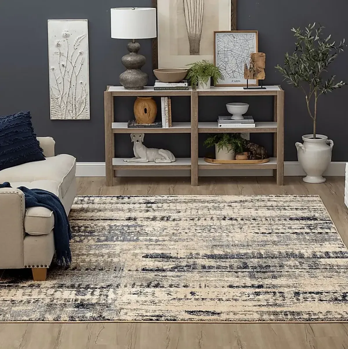 Anburn Blue 5'3 x 7'10 Rug