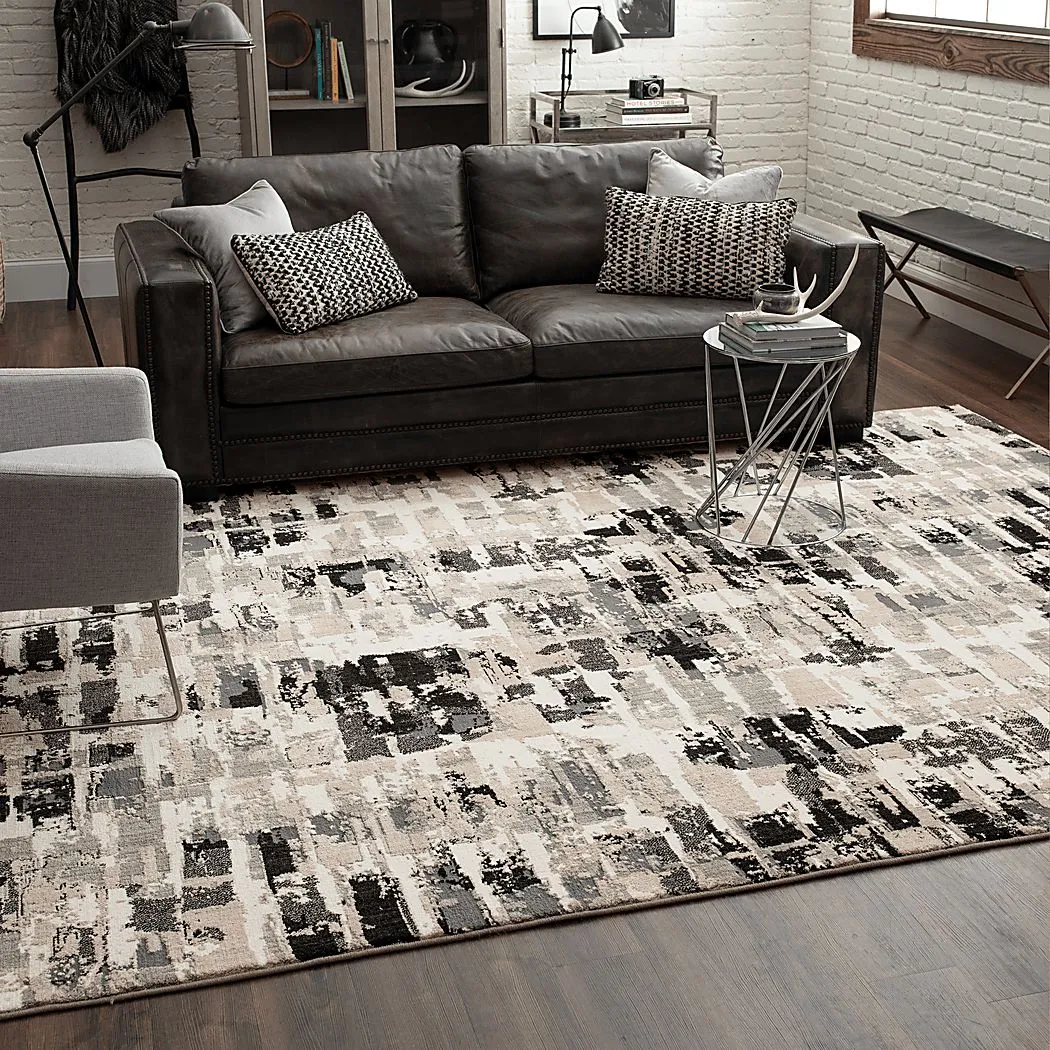 Dusklock Charcoal 5'3 x 7'10 Rug