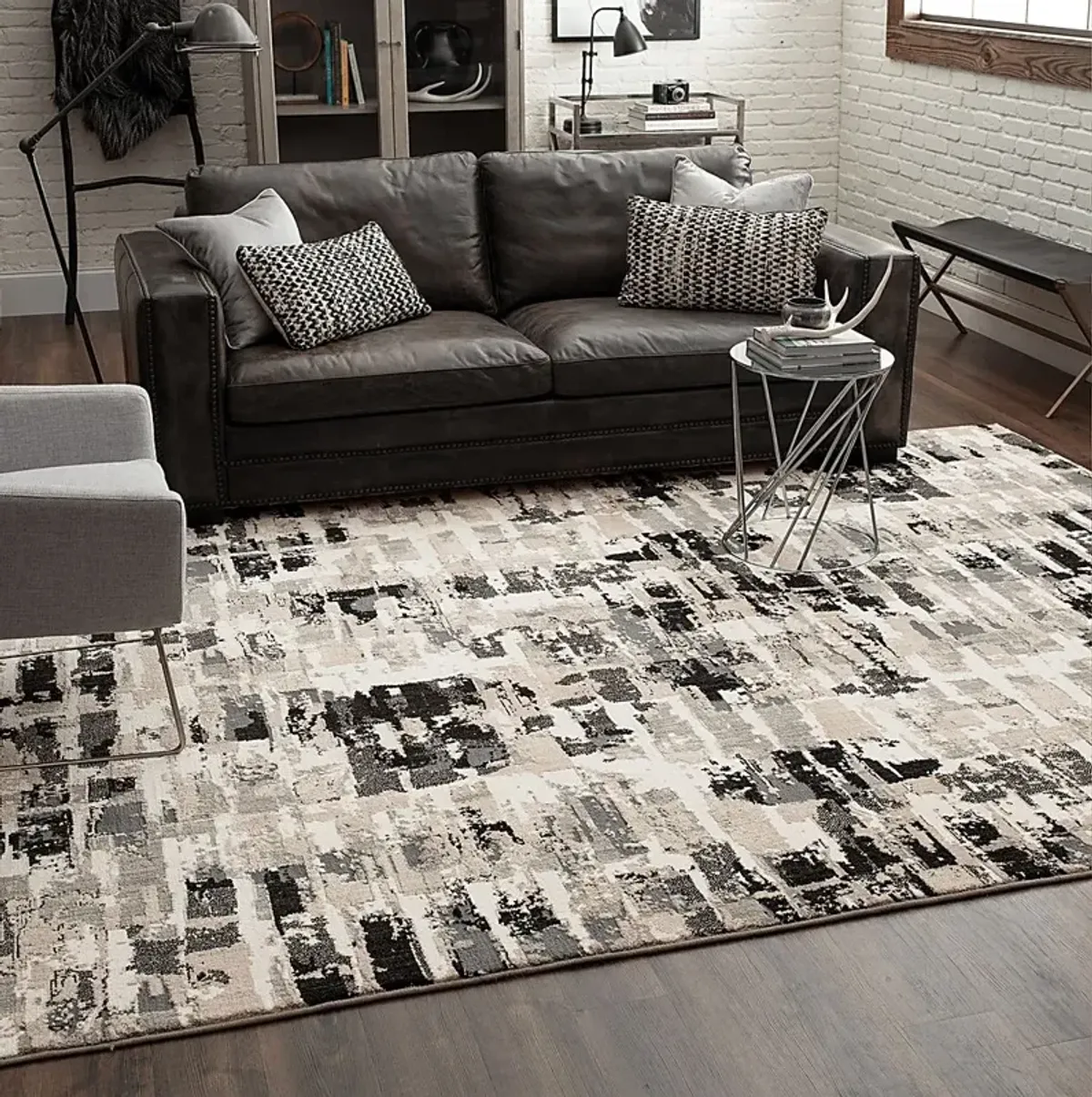 Dusklock Charcoal 6'6 x 9'6 Rug