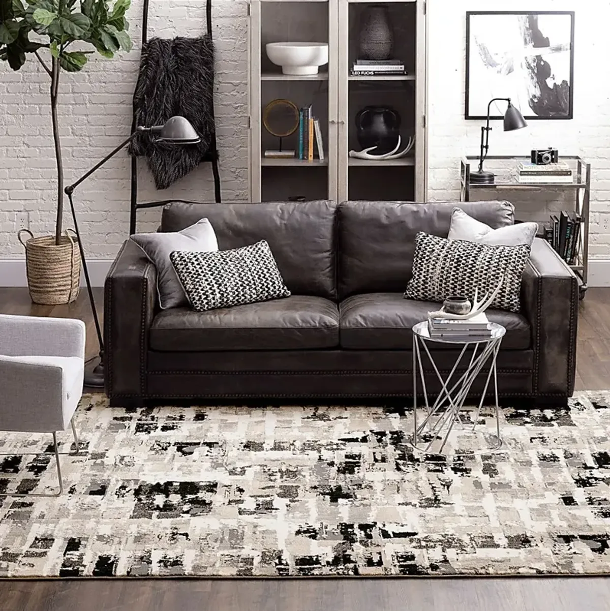 Dusklock Charcoal 6'6 x 9'6 Rug