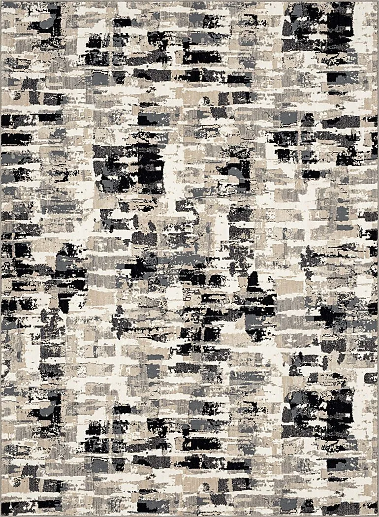 Dusklock Charcoal 6'6 x 9'6 Rug