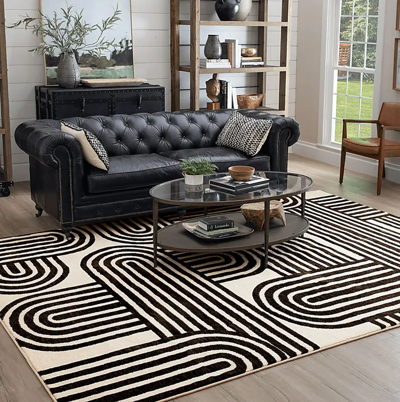 Verlow Charcoal 5'3 x 7'10 Rug