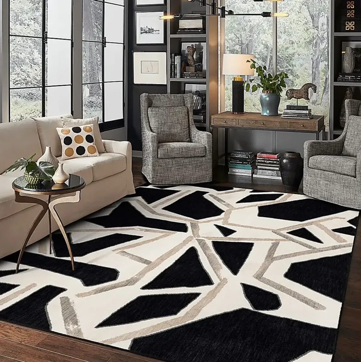 Stacy Garcia Vanita Black 5'3 x 7'10 Rug