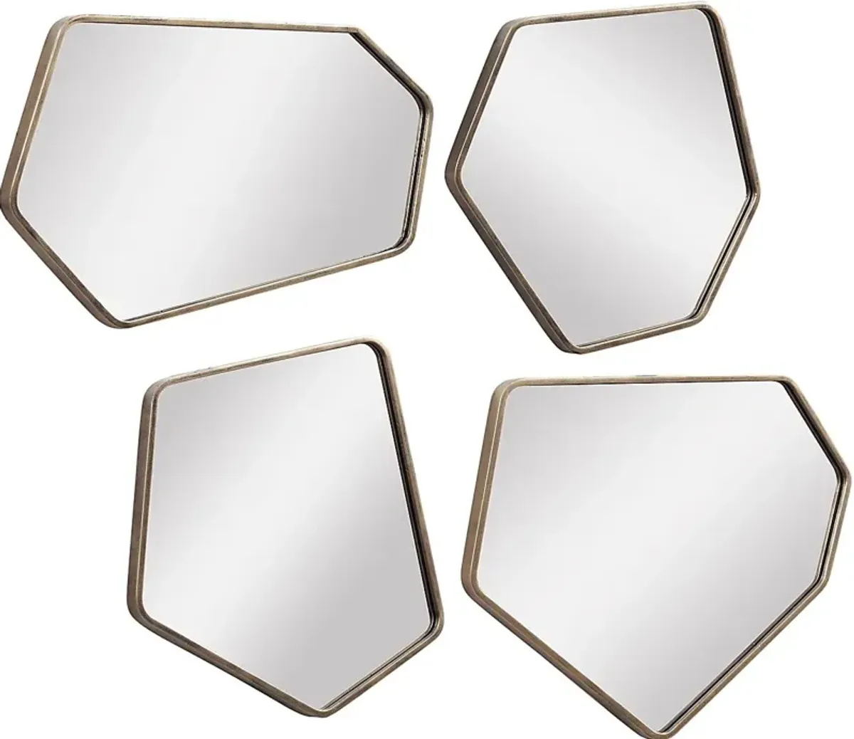 Dariane Gold Mirror, Set of 4