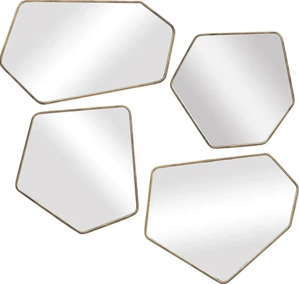 Dariane Gold Mirror, Set of 4