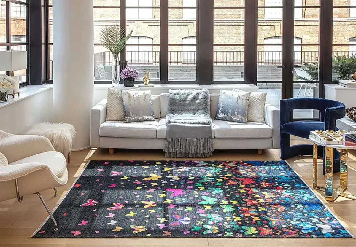 Kids Emgema Black/Multi 7'10 x 10' Rug