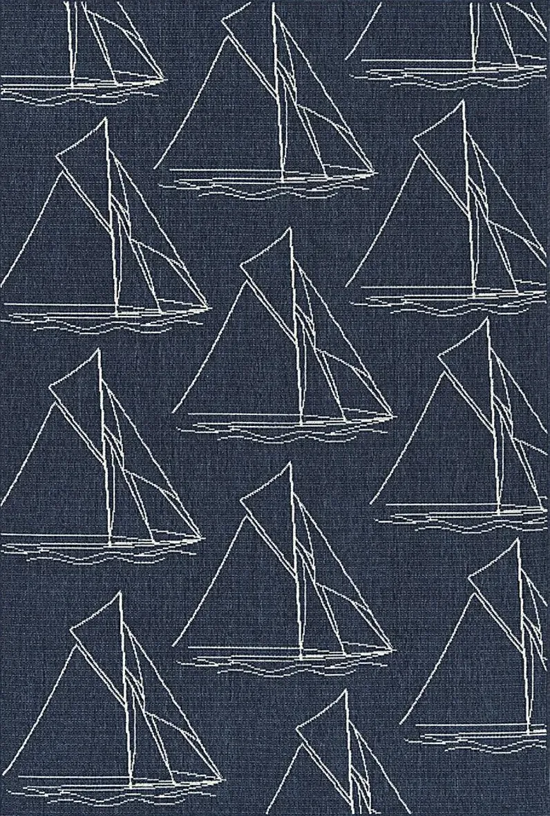 Casheller I Navy 7'2 x 10'4 Rug