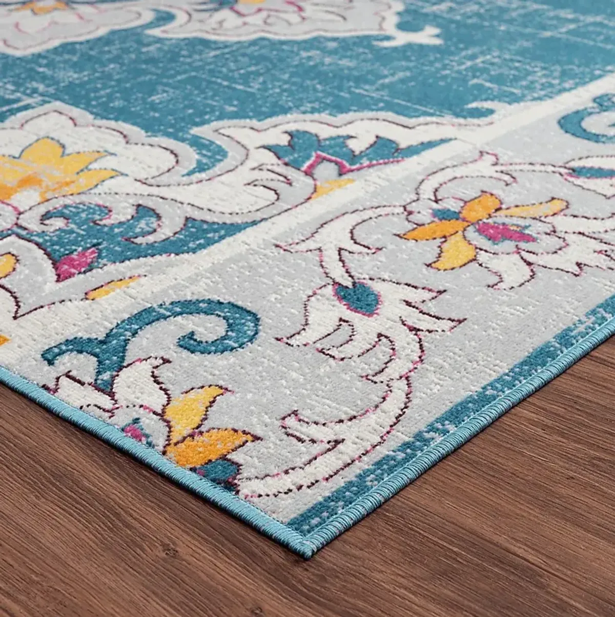 Okotois Blue/Multi 7'9 x 9'9 Indoor/Outdoor Rug