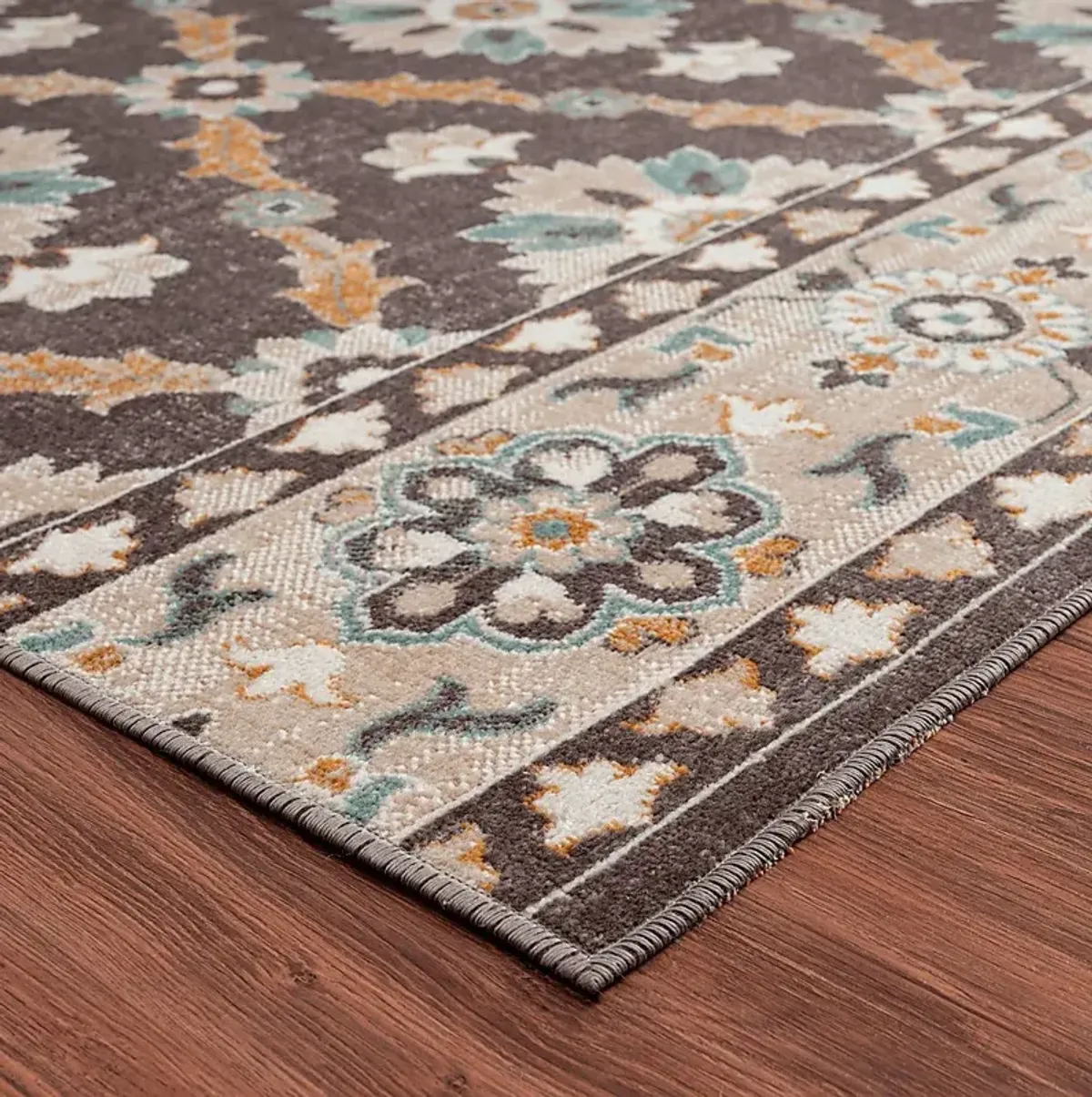 Emlodge Brown/Multi 7'9 x 9'9 Indoor/Outdoor Rug