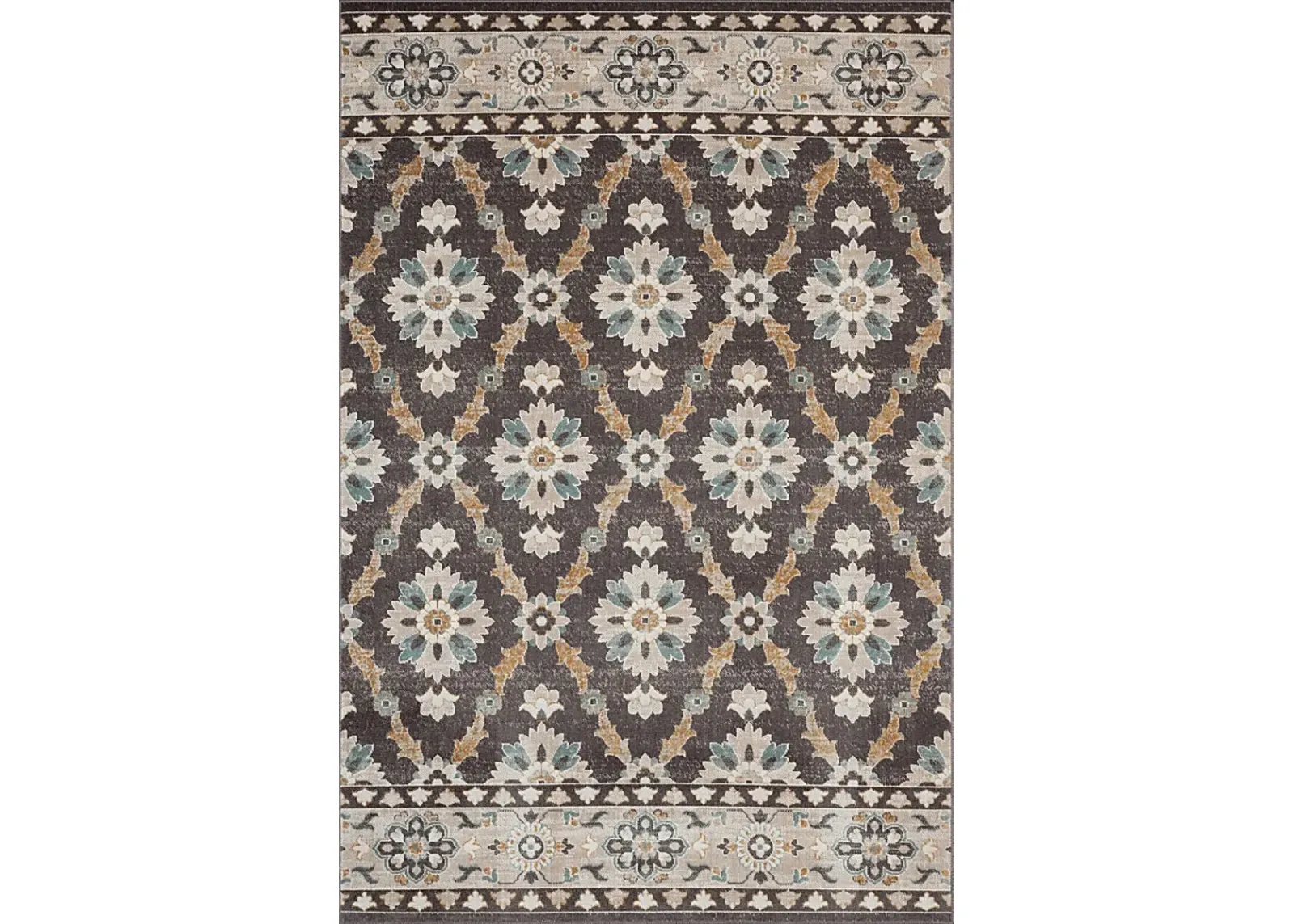 Emlodge Brown/Multi 7'9 x 9'9 Indoor/Outdoor Rug