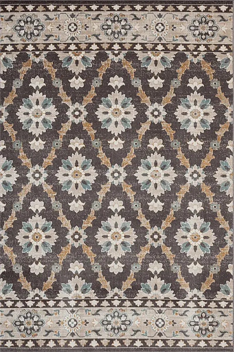 Emlodge Brown/Multi 7'9 x 9'9 Indoor/Outdoor Rug