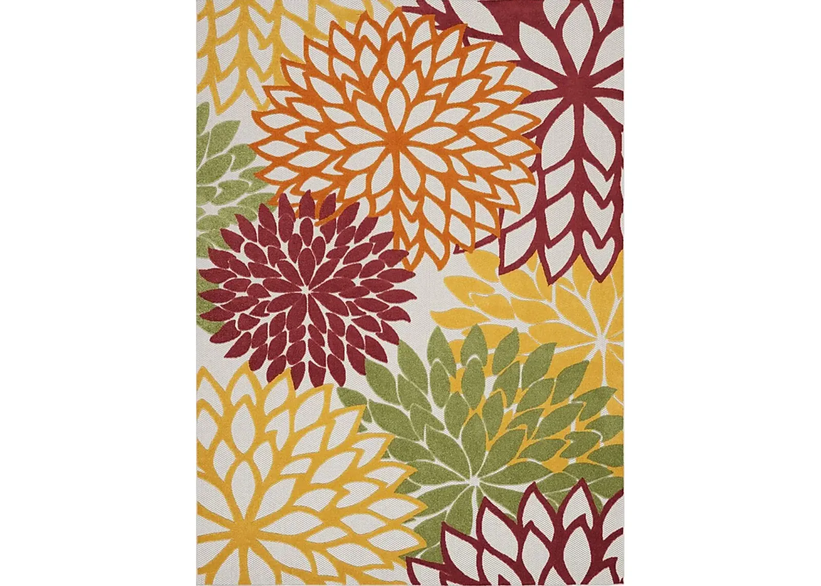 Winthrone Red/Multi 7'10 x 10'6 Indoor/Outdoor Rug