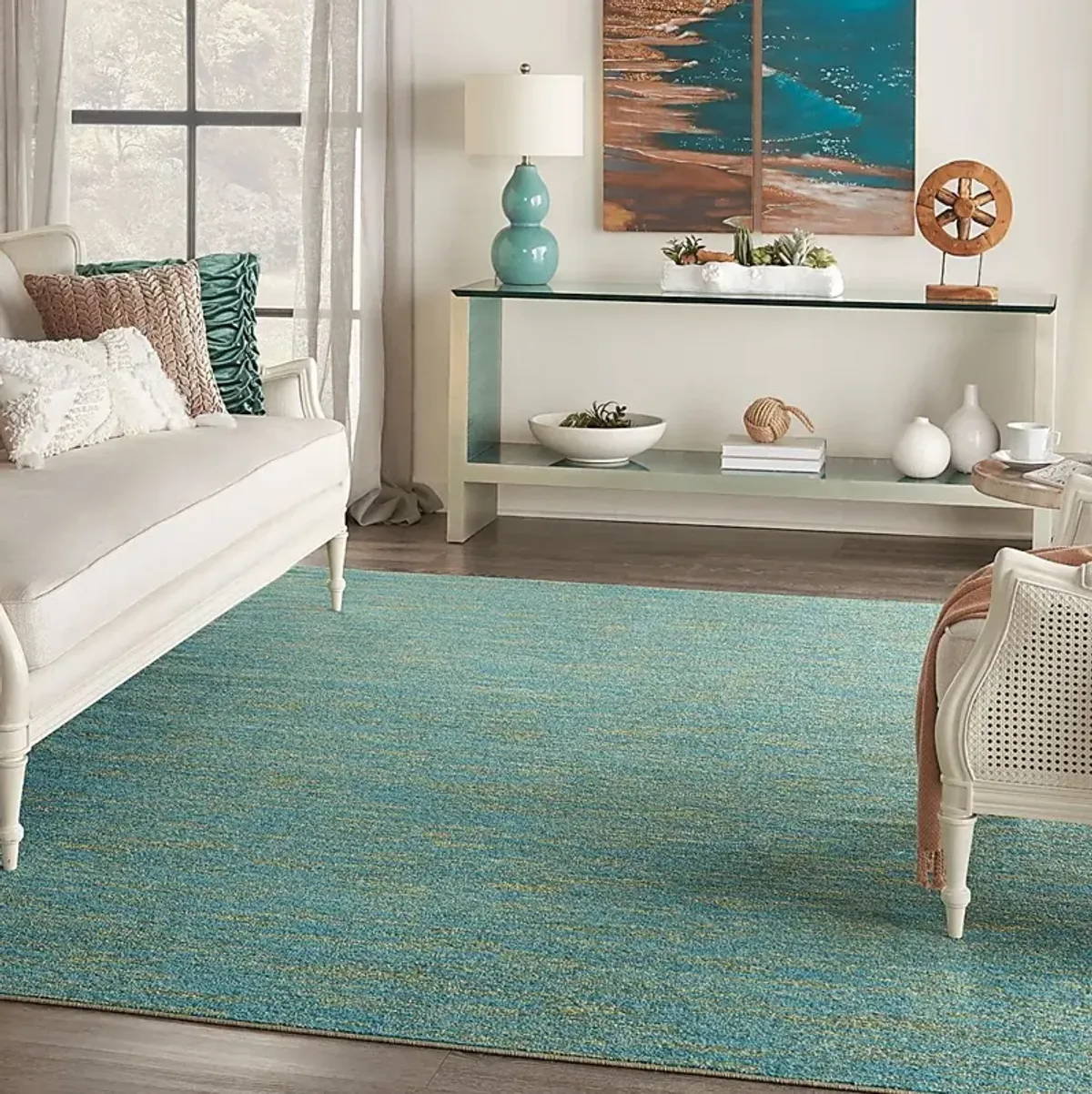 Easthagen Blue/Green 8' x 10' Indoor/Outdoor Rug