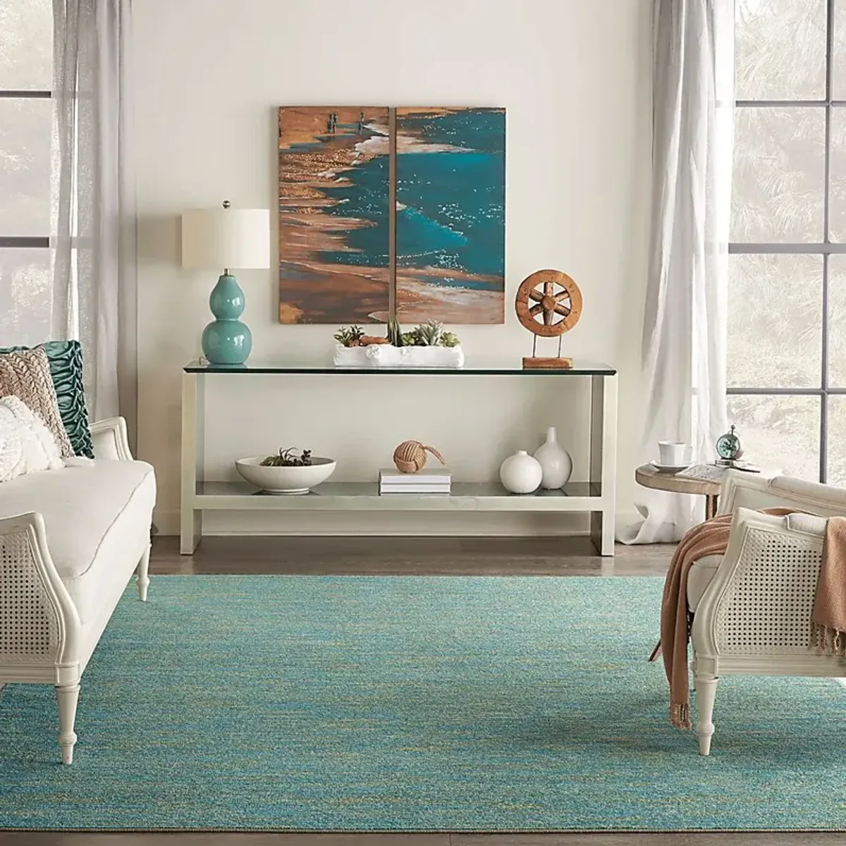 Easthagen Blue/Green 8' x 10' Indoor/Outdoor Rug