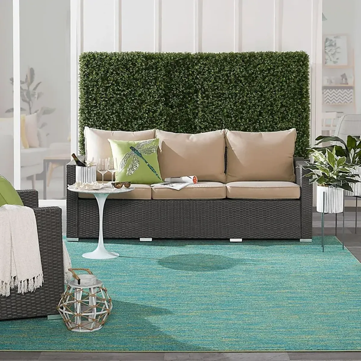 Easthagen Blue/Green 8' x 10' Indoor/Outdoor Rug