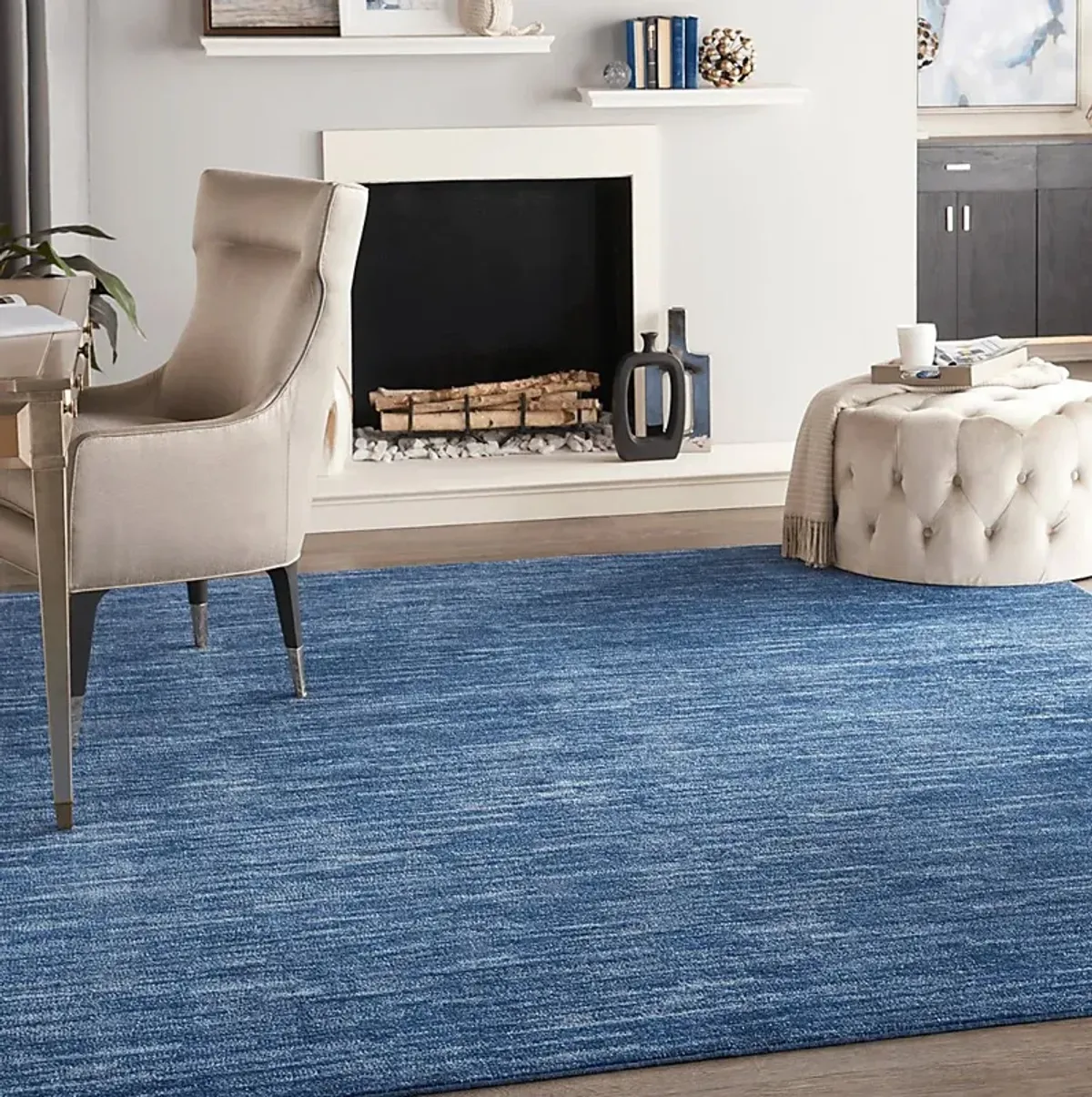 Easthagen Navy Blue 8' x 10' Indoor/Outdoor Rug