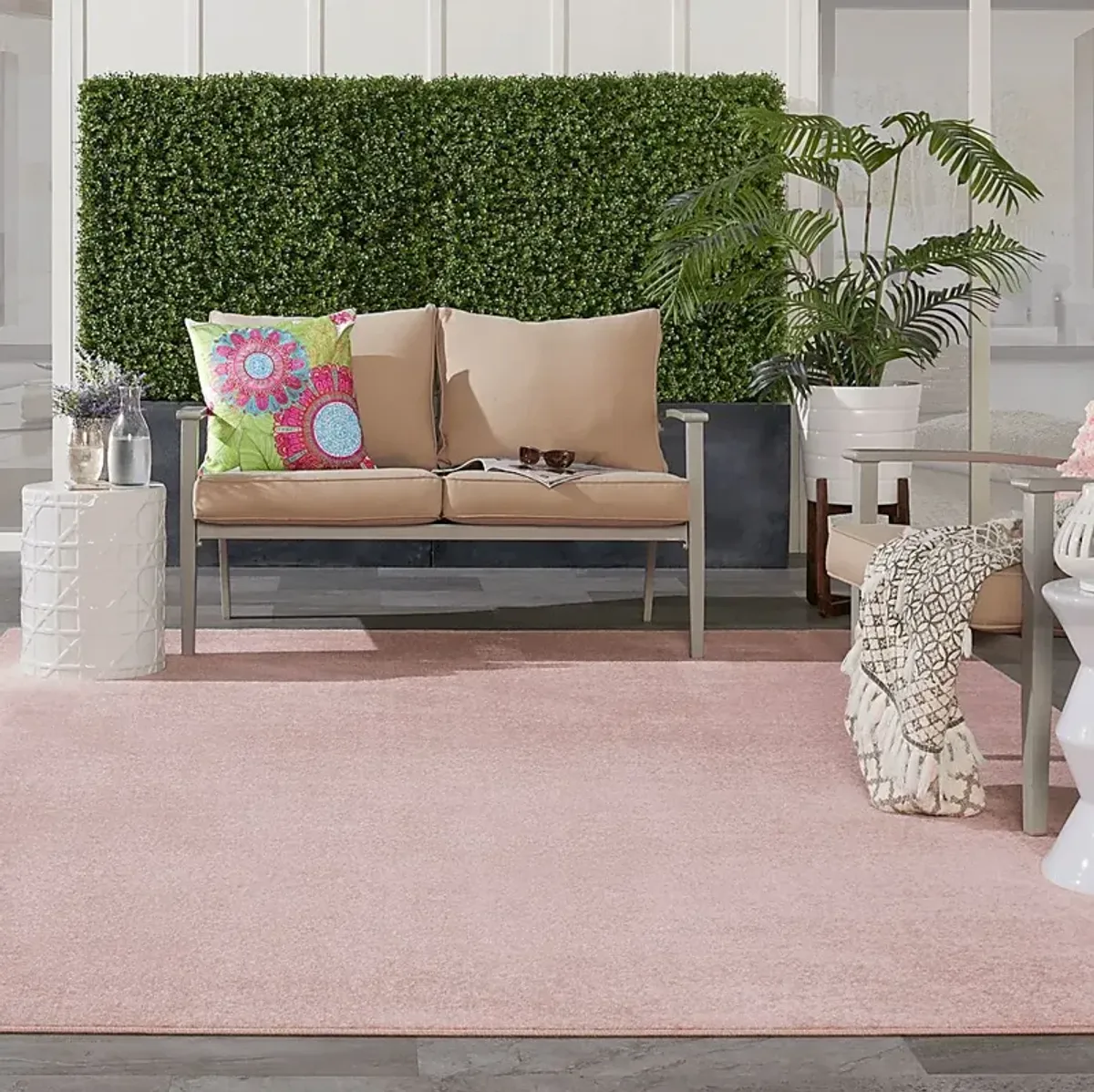 Easthagen Pink 8' x 10' Indoor/Outdoor Rug