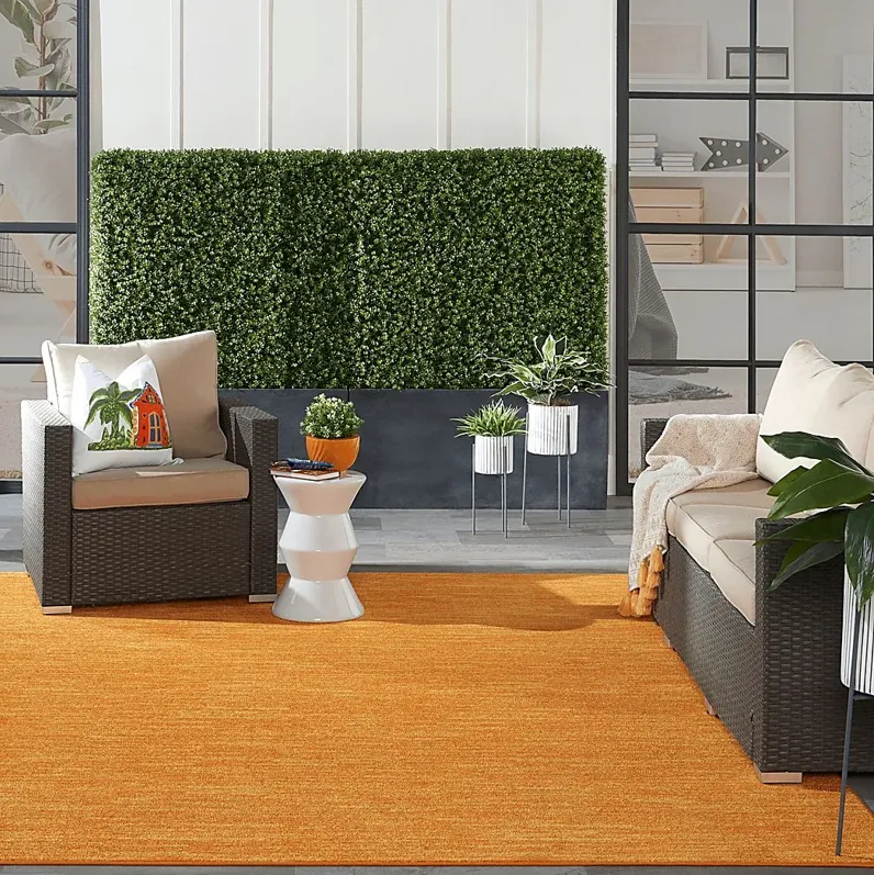 Easthagen Orange 8' x 10' Indoor/Outdoor Rug