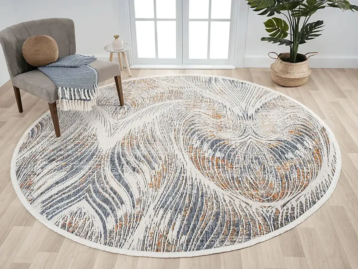 Torric Ivory 7'10 Round Rug