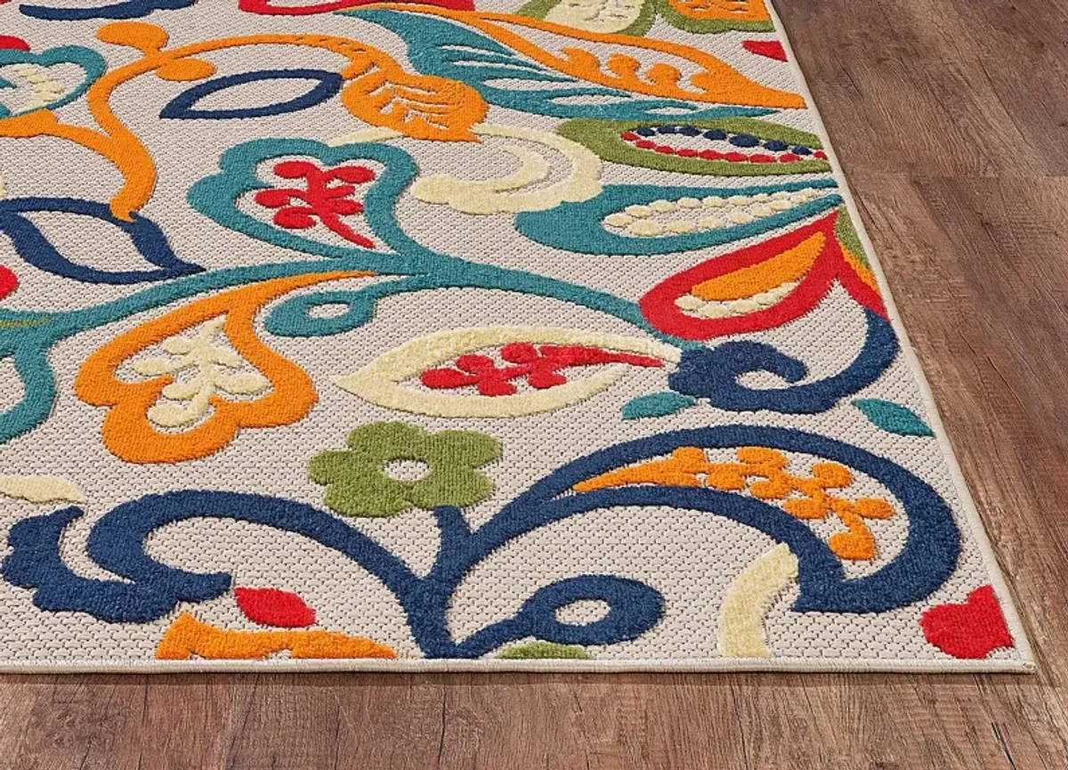 Galdosa Multi 7'10 x 9'10 Indoor/Outdoor Rug