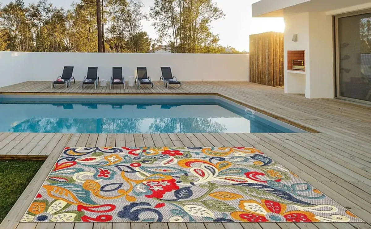 Galdosa Multi 7'10 x 9'10 Indoor/Outdoor Rug