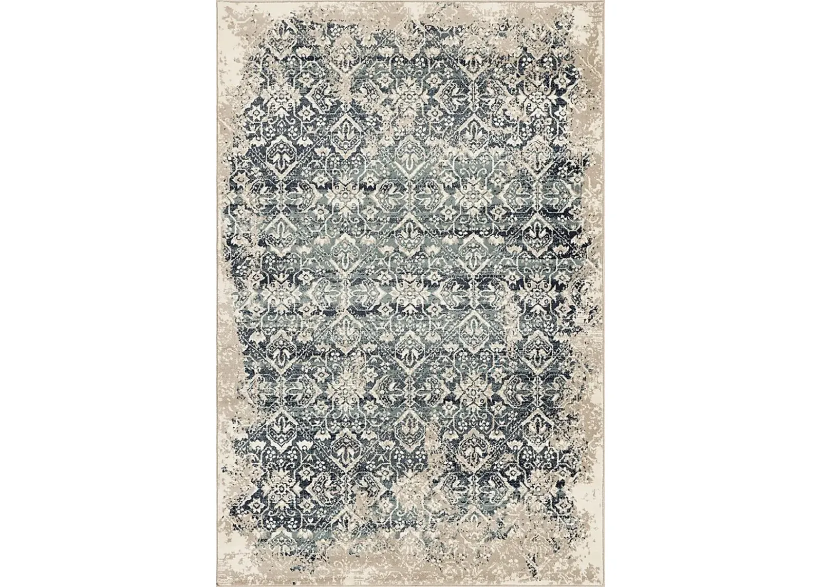 Dunnora Ivory/Blue 7'7 x 10'10 Rug