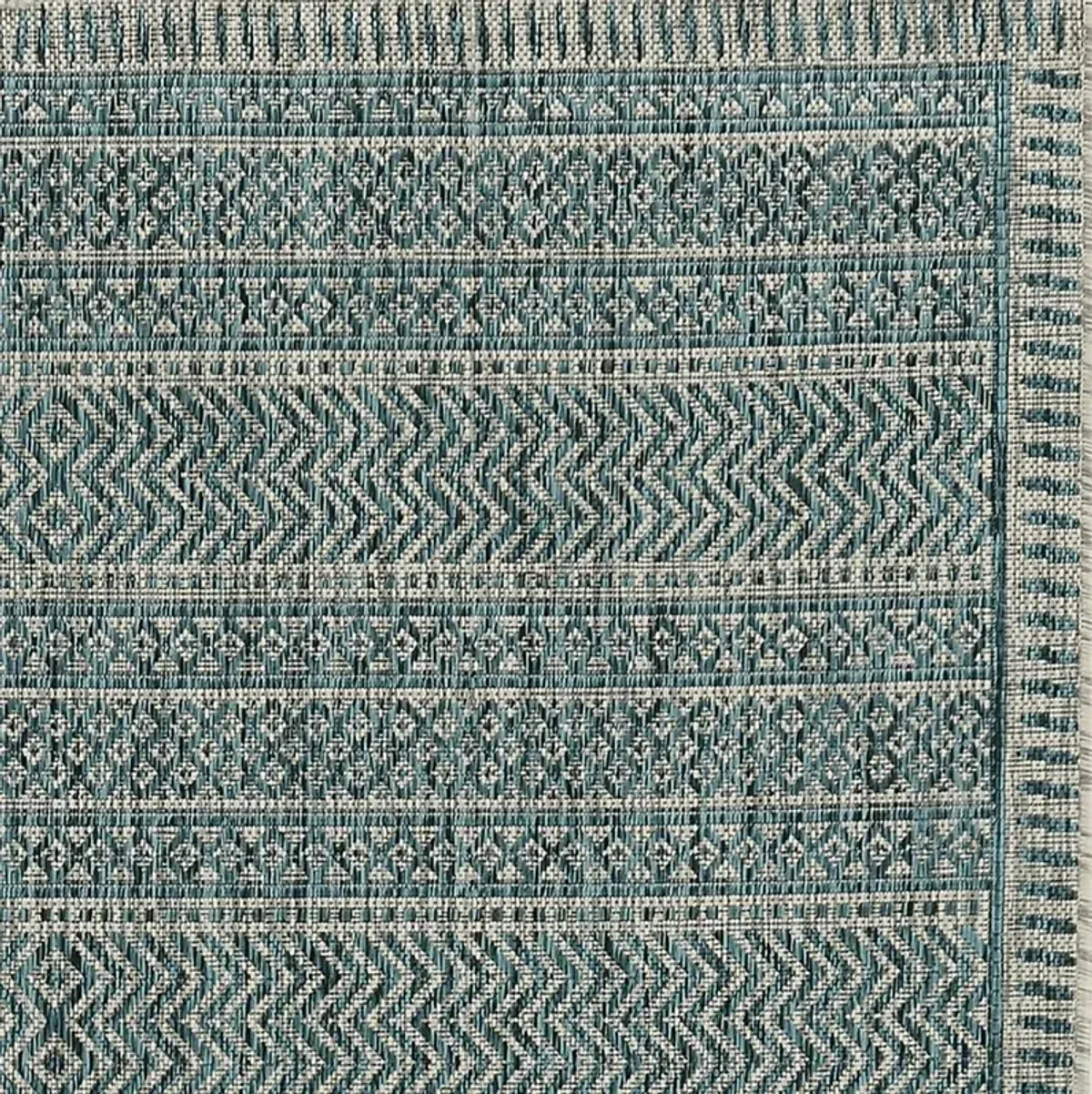 Gallanlis Teal 7'10 x 10'10 Indoor/Outdoor Rug