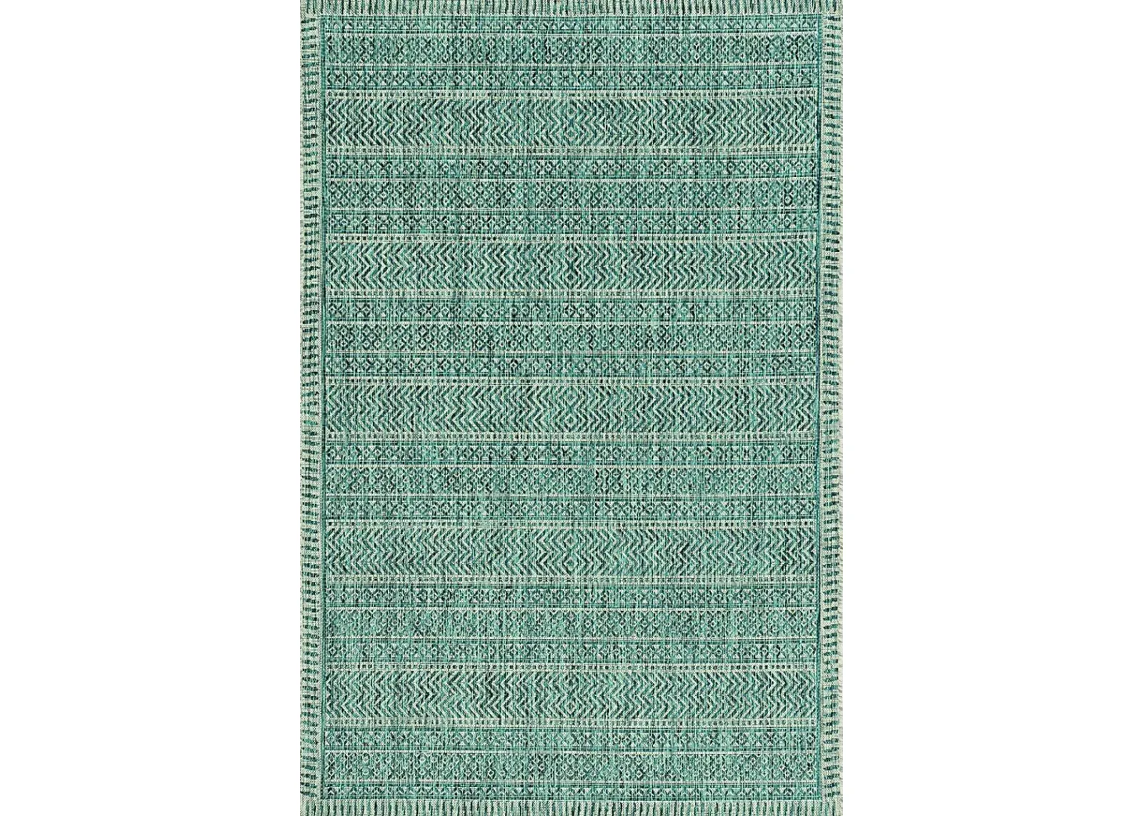 Gallanlis Teal 7'10 x 10'10 Indoor/Outdoor Rug