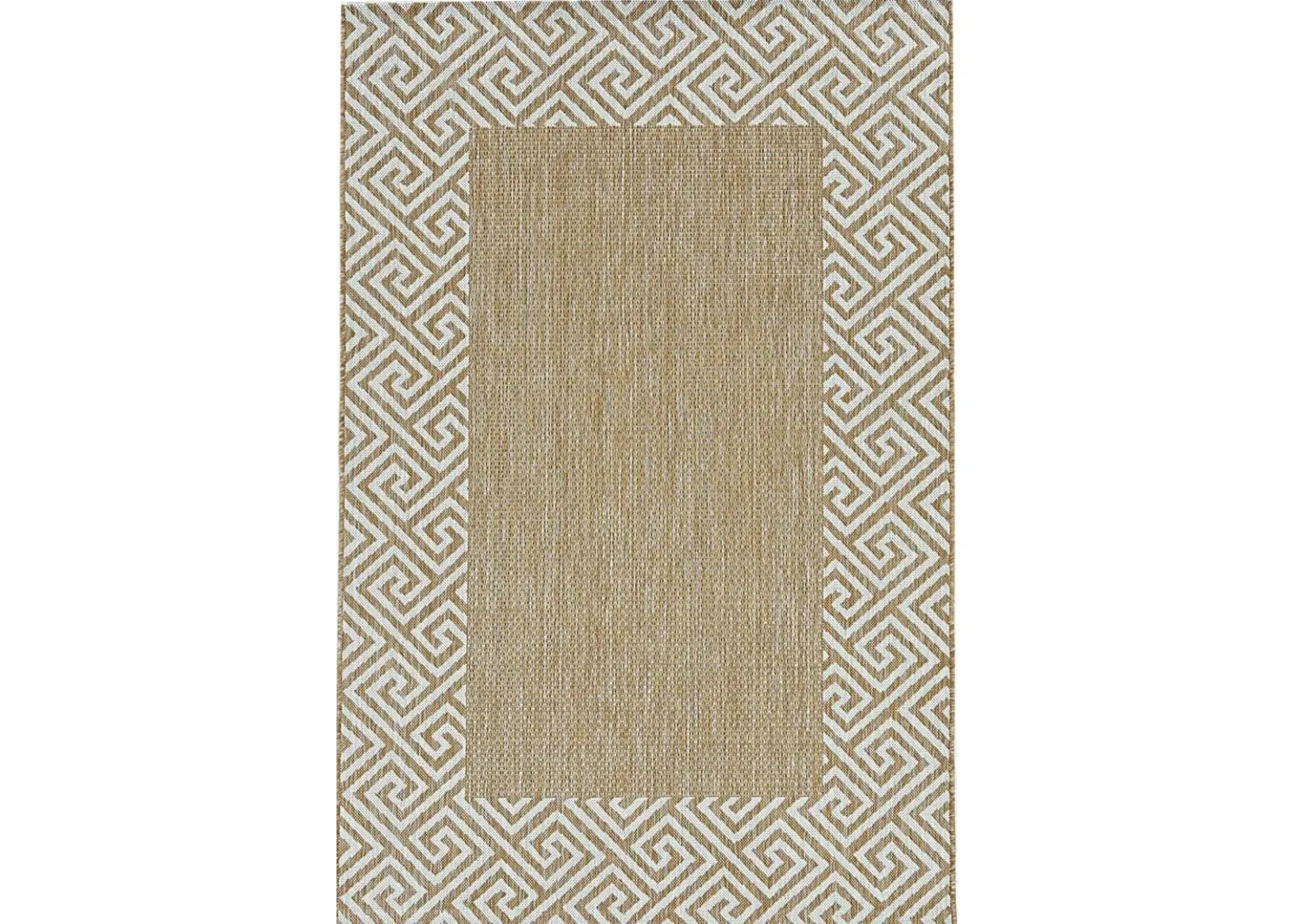 Blaintos Natural/Brown 7'10 x 10'10 Indoor/Outdoor Rug