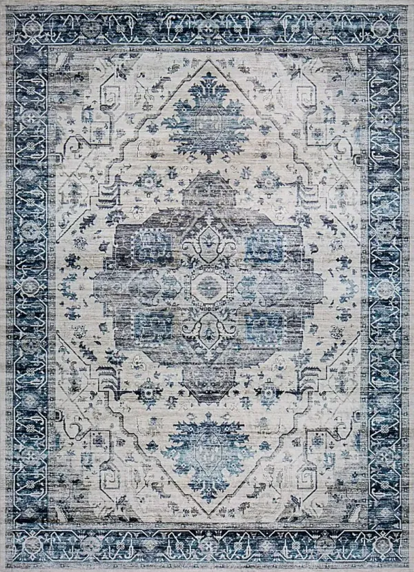 Savanora Ivory/Blue 7'6 x 10' Rug