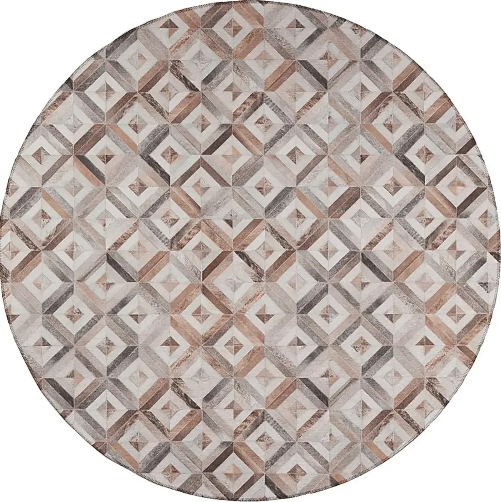 Woodbend Beige 8' Round Rug