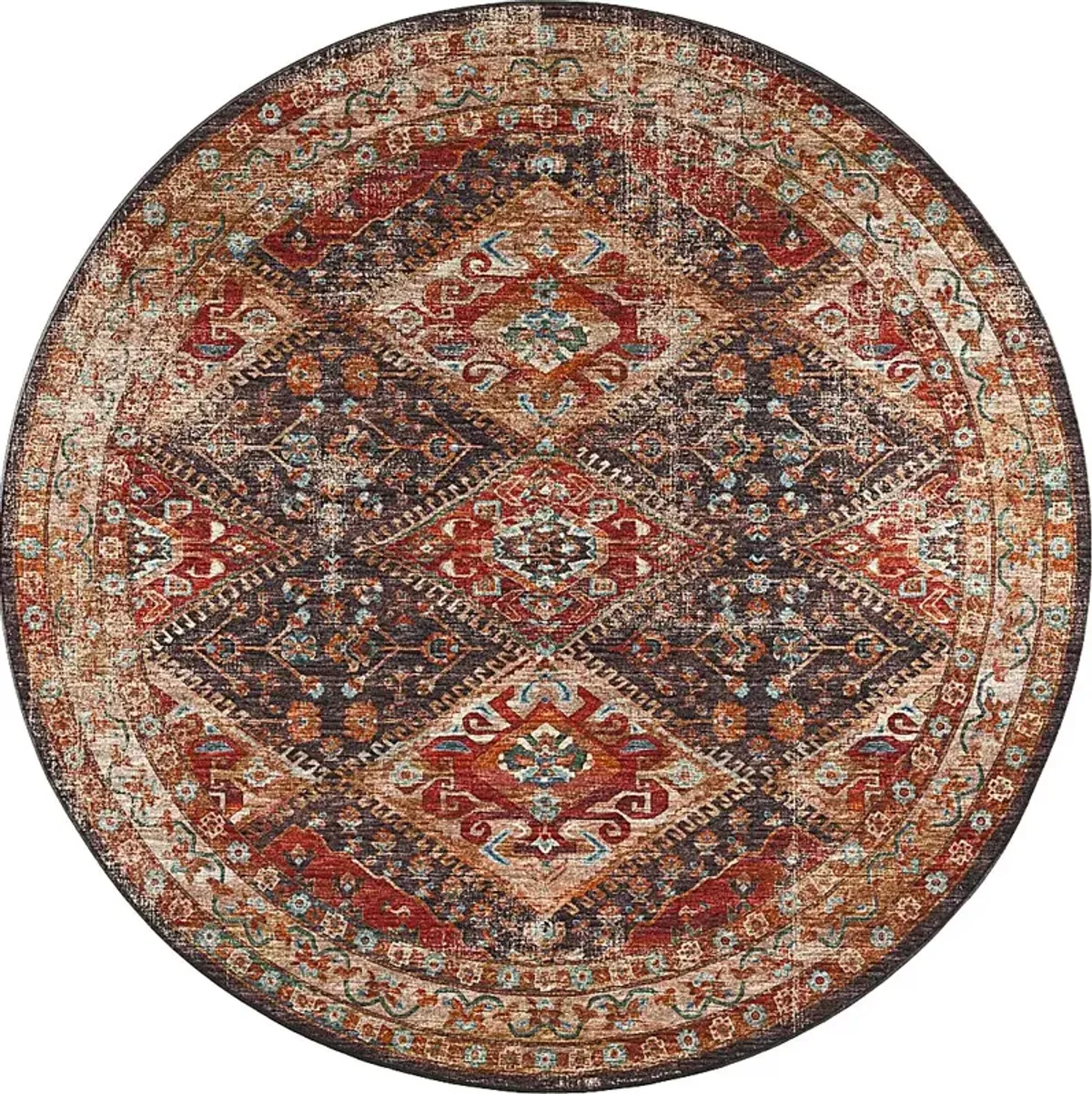 Malloroso Multi 8' Round Rug