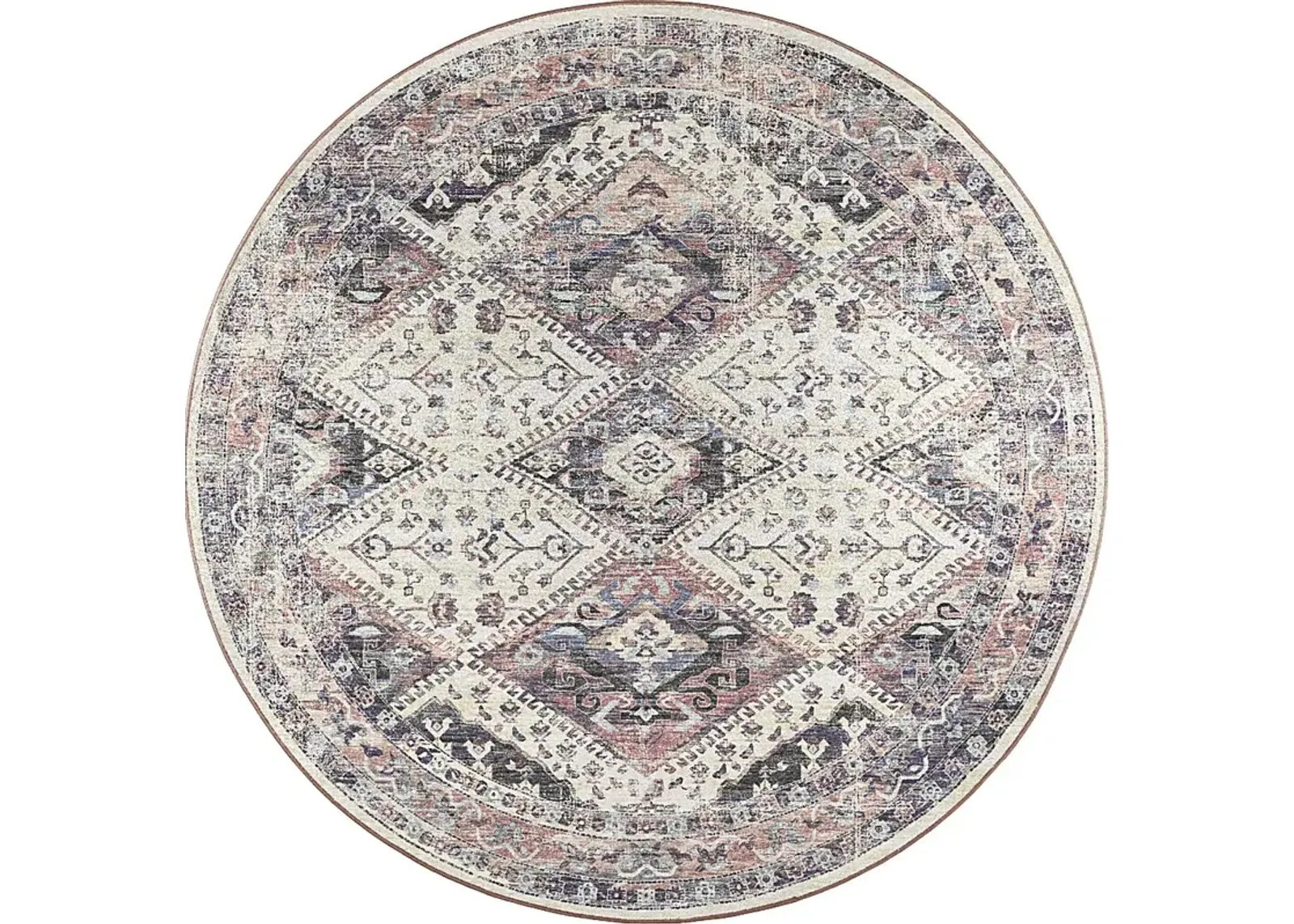 Malloroso Pearl/Multi 8' Round Rug