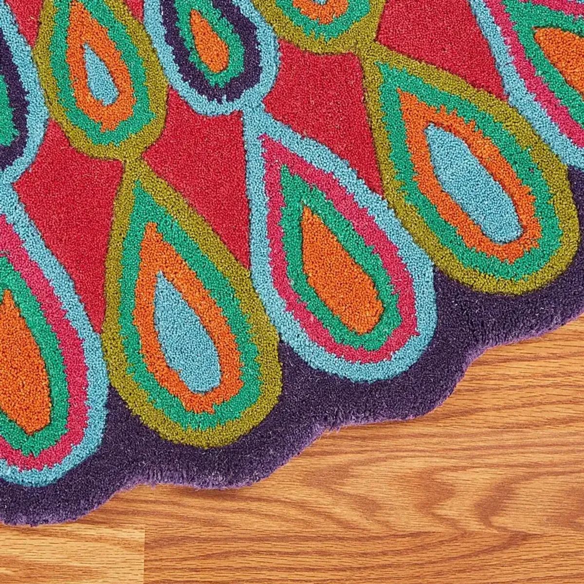 Verdare Pink/Multi 5' Round Rug