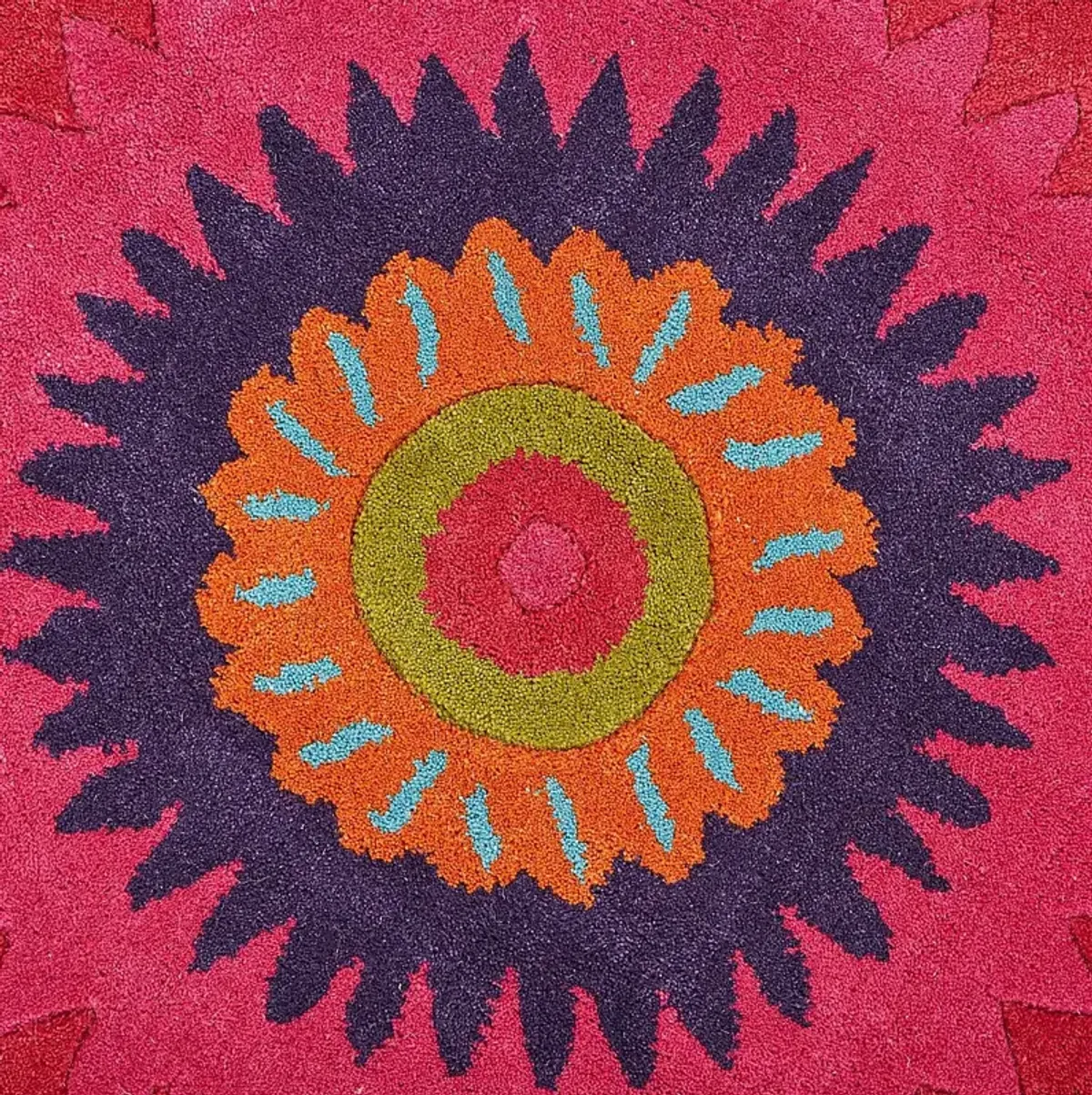 Verdare Pink/Multi 5' Round Rug