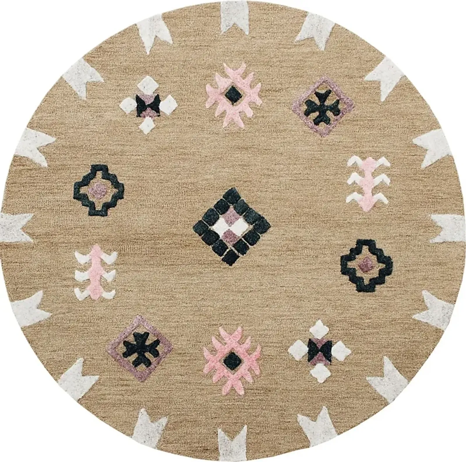 Antague Taupe/Multi 5' Round Rug