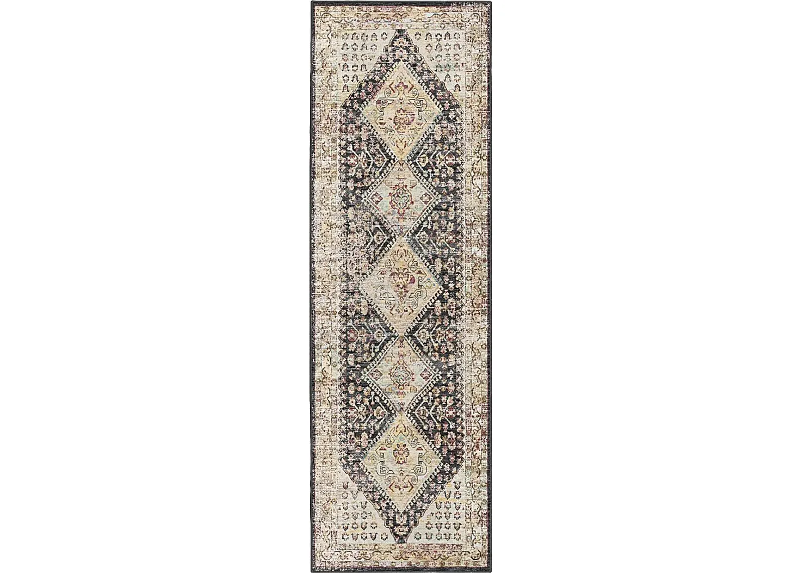 Malloroso Midnight/Multi 2' x 12' Rug