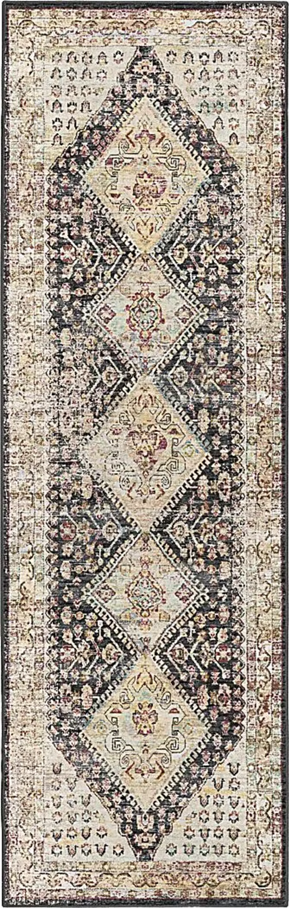 Malloroso Midnight/Multi 2' x 12' Rug